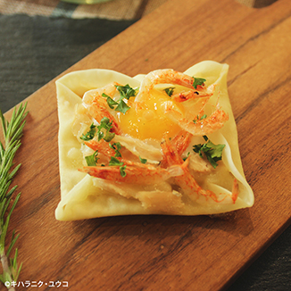 チキンと桜エビのおかずクレープ♪