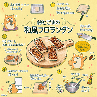 紗とごまの和風フロランタン★ イラスト