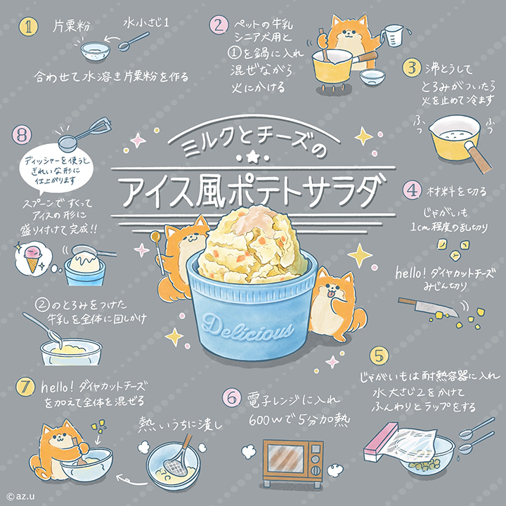 ミルクとチーズのアイス風ポテトサラダ