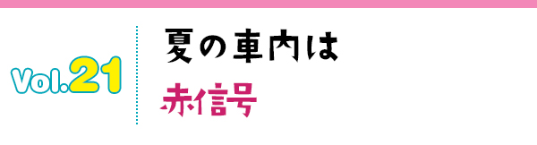 夏の車内は赤信号