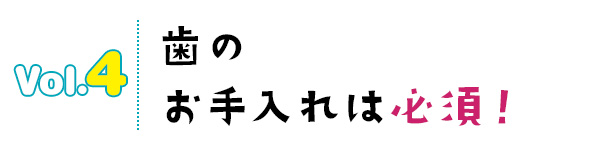 歯のお手入れは必須!