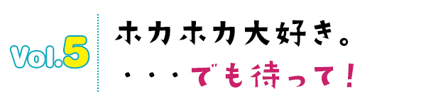 ホカホカ大好き。 …でも待って!