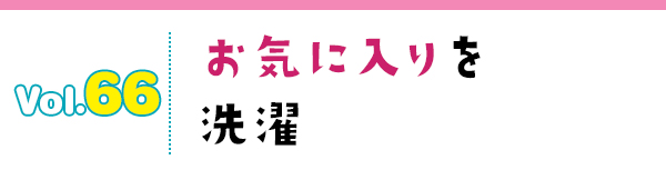 お気に入りを洗濯