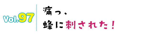 痛っ、蜂に刺された!