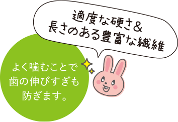 適度な硬さと長さのある豊富な繊維