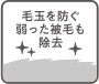 毛玉を防ぐ弱った被毛を除去