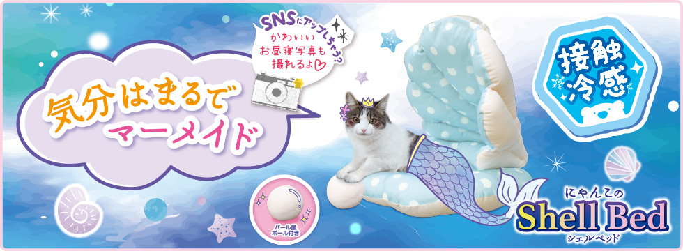 にゃんこのシェルベッド